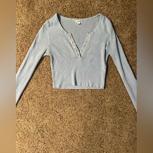 Baby blue cropped sweater